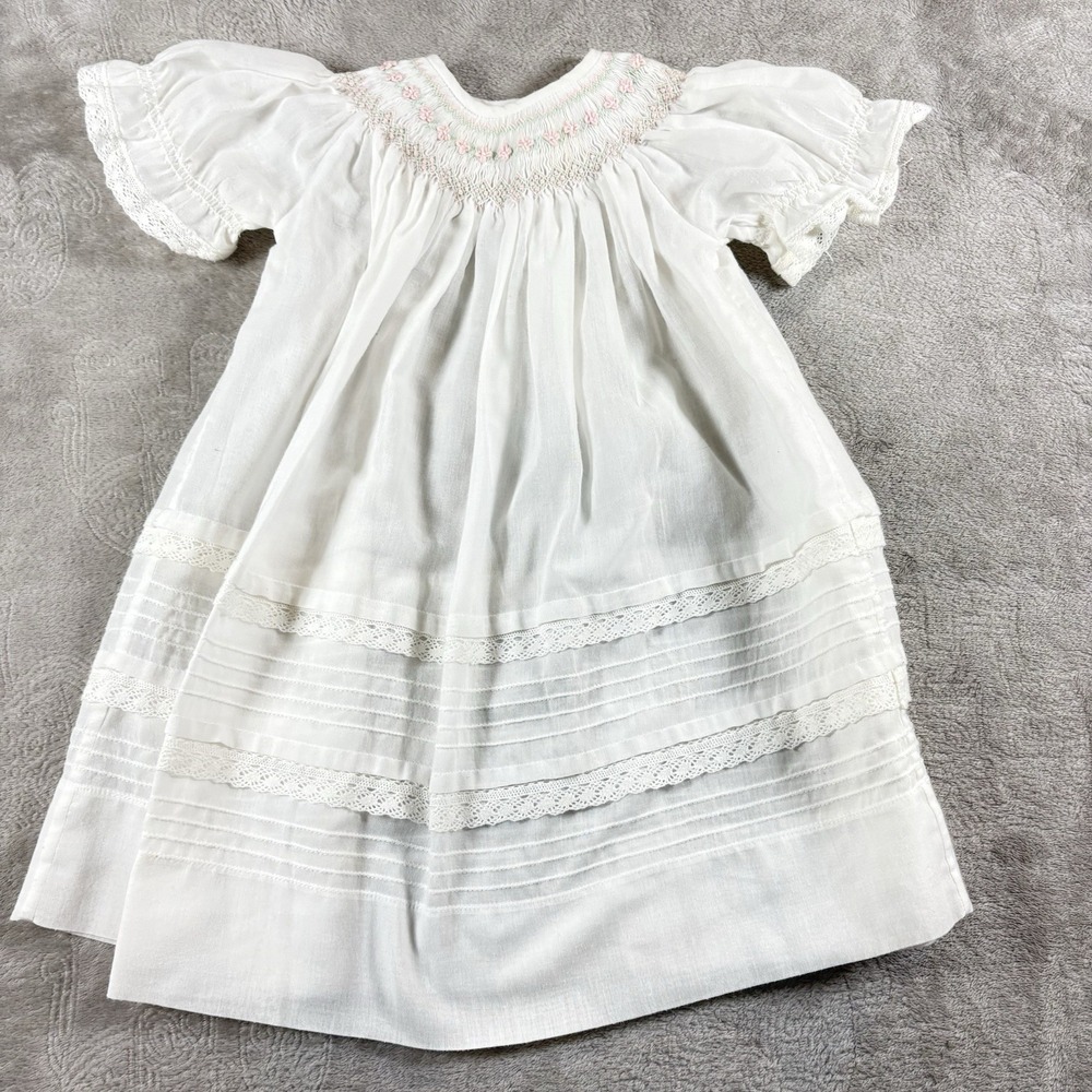 Will'Beth Baby Girl's Heirloom Dress Christening/Baptism Gown -Lace & Embroidery